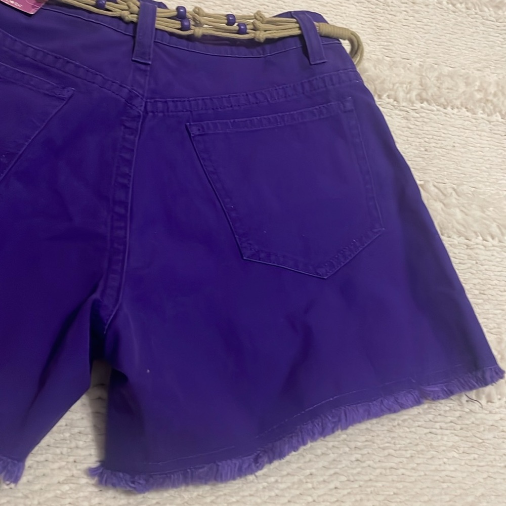 Y2K limited too short, fringe beaded belt purple 100% cotton girls size 14 slim - Picture 12 of 12